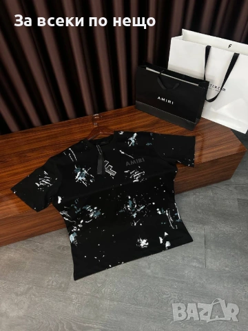 Amiri Мъжка Черна Тениска👕Мъжка Блуза С Къс Ръкав В Черен Цвят Код Mens P.123