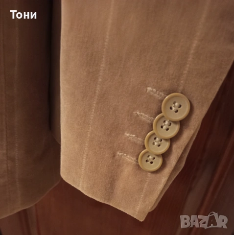 SELECTED Ново Мъжко Сако от Чист Натурален Велур L, снимка 3 - Сака - 53134725