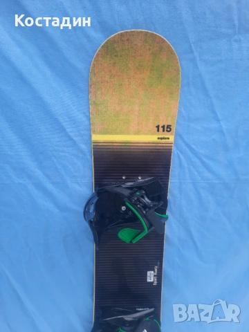 Сноуборд  115см.Elan explore jr с автомати, снимка 2 - Зимни спортове - 53066910