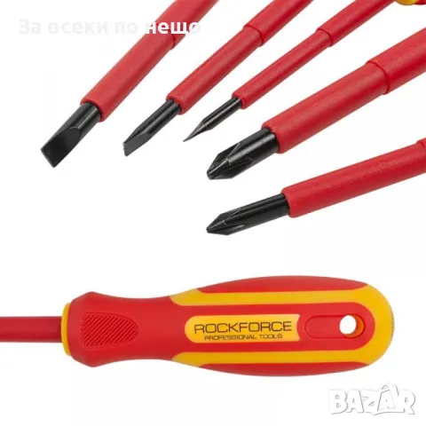 Комплект изолирани електричарски отвертки 5 части RockForce