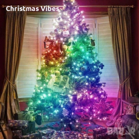 Многоцветни лампички с флашка, дистанционно и приложение за телефона