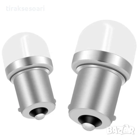 2 броя LED крушки BA15s бяла светлина 12V/24V за автомобил и камион, снимка 2 - Аксесоари и консумативи - 51033125