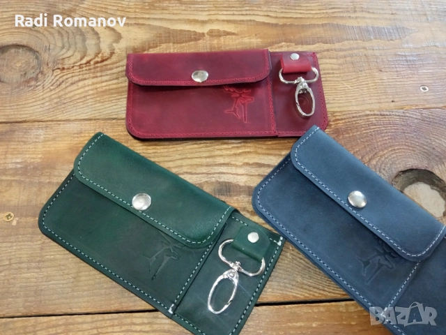 Ръчно изработен мъжки кожен аксесоар  за носене на колан., снимка 5 - Други - 52187288