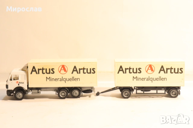 HERPA H0 1/87 MERCEDES BENZ TIR КОЛИЧКА КАМИОН МОДЕЛ