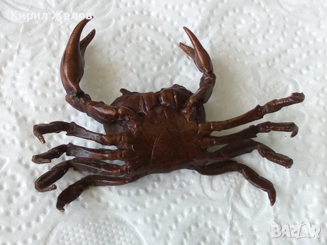 Бронзова фигурка на рак 54441, снимка 7 - Колекции - 54171048