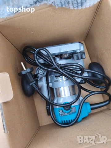 Електрическа ръчна фреза за дърво KATSU – 710W, 3 бази и 3 цанги (Пълен комплект + резервни четки)