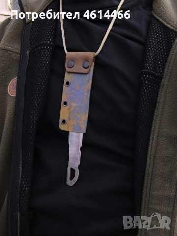 Нож ръчна изработка за врат, снимка 4 - Ножове - 54221622