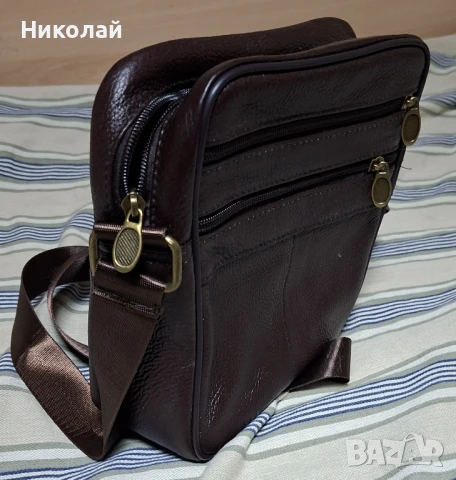 Мъжка чанта кафява, снимка 5 - Чанти - 51162463