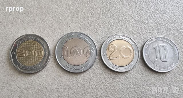 Алжир. 10 ,  20  100 и 200  динара. 