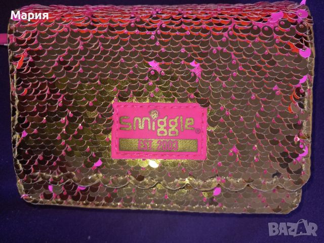 Чанта Smiggle розова със златисти пайети и други , снимка 5 - Чанти - 45804993