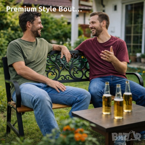 Елегантна градинска пейка GARDEN LINE – здрава болтова конструкция, снимка 2 - Градински мебели, декорация  - 53836305