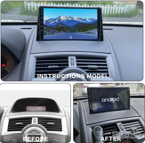 Мултимедия, Двоен дин, за Renault Megane 2, Навигация, Android, Меган 2, Carplay, Android Auto, Waze, снимка 10 - Аксесоари и консумативи - 53780106