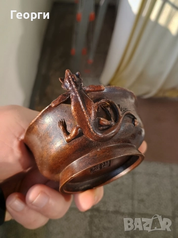 Бронзова купичка-6, снимка 9 - Антикварни и старинни предмети - 52636096