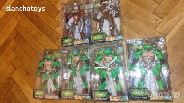 Шест фигури на костенурки нинджа с Шродер и Сплинтер, снимка 2 - Фигурки - 43297259