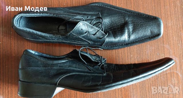 Продавам обувки естествена кожа с уникален дизайн (предполагам крокодилска). , снимка 6 - Официални обувки - 45747579