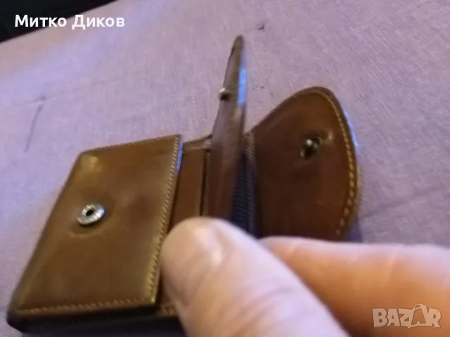 Портфейл компактен малък марков на Камел 85х75мм естествена кожа, снимка 5 - Портфейли, портмонета - 50303877