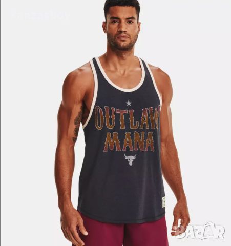 Under Armour Men's Project Rock Outlaw Tank - мъжки фитнес потник , снимка 2 - Тениски - 45425116