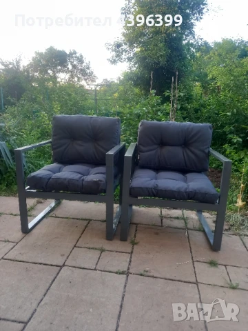 комплект градински кресла с подлакътници, снимка 3 - Столове - 50612793
