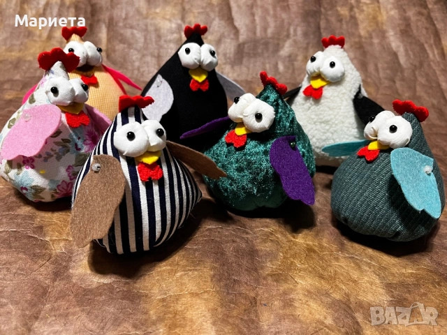 Кокошки Играчки Подаръчета Великденска Декорация Сладки Кокошки Кокошки Ръчна Изработка , снимка 9 - Декорация за дома - 40269765