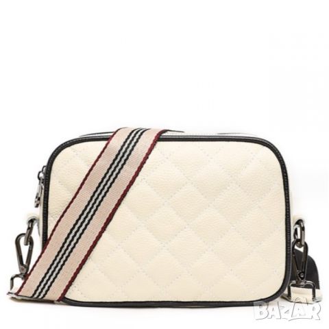 Малка дамска чанта естествена кожа White 1226, снимка 3 - Чанти - 45352681