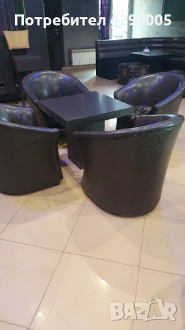 Фотьойл с табуретка и маси за кафе, снимка 5 - Дивани и мека мебел - 53524750