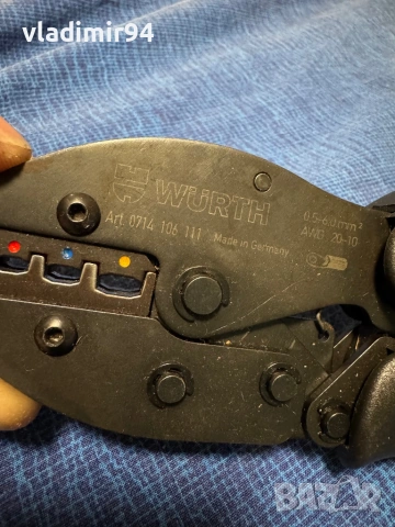 Wurth Zebra кримп клещи, снимка 3 - Други инструменти - 53761712