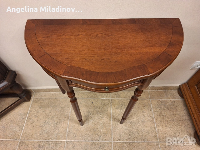 Луксозна конзолна маса с чекмедже, снимка 4 - Маси - 53773981