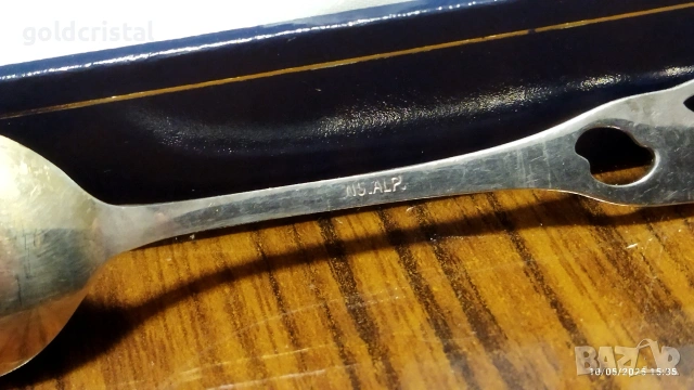 стари посребрени позлатени лъжички , снимка 6 - Антикварни и старинни предмети - 43689710