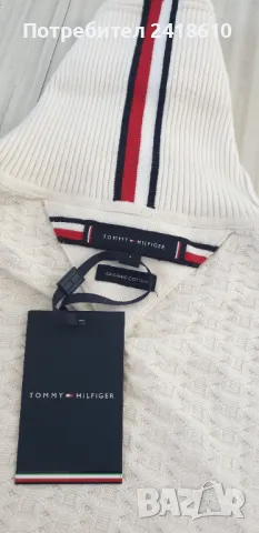 Tommy Hilfiger Cotton Knit POLO Mens Size L НОВО! ОРИГИНАЛ! Мъжки Памучен Пуловер Поло!, снимка 16 - Пуловери - 48867548