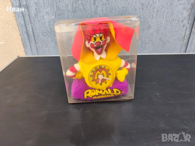 винтидж плюшен настолен часовник с Роналд Макдоналд, снимка 10 - Антикварни и старинни предмети - 53711539