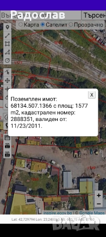продавам парцел в кв Орландовци ул Простор 4 