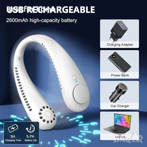  Вентилатор за врата с 3 скорости от  Timiyou, снимка 5 - Вентилатори - 51563591