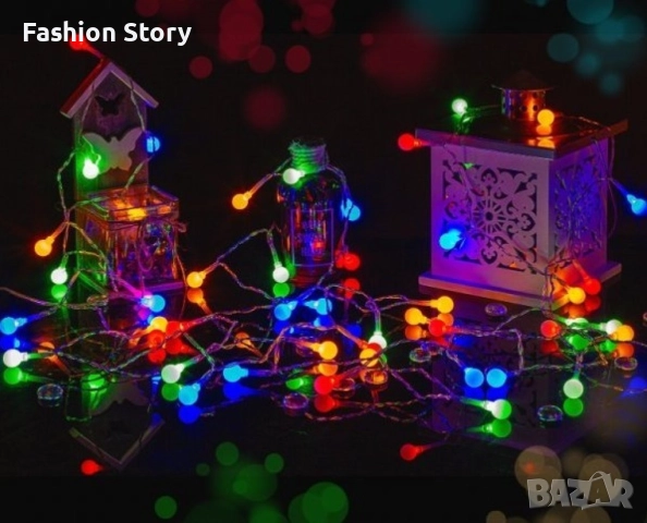 Соларно коледно LED осветление, 60 броя, 6 метра, снимка 6 - Декорация за дома - 51994414