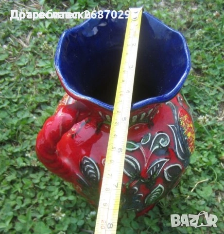 керамика керамична ваза / стомна и Глазиран Битов зелен Керамичен Съд с Капак, кутия, керамика ваза, снимка 14 - Кутии за храна - 10689741