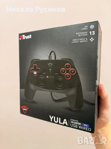 Геймпад Trust Yula USB Wired, снимка 3 - Аксесоари - 53489232