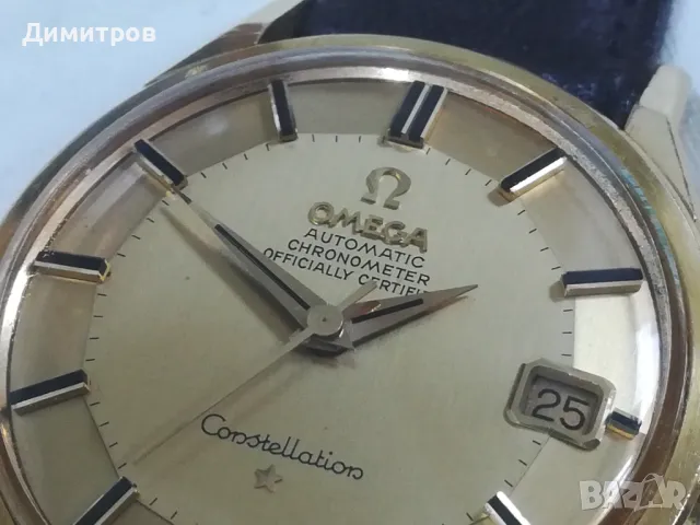 Ω OMEGA Constellation vintage,Gold 18k,Dog leg,Pie Pan,рядък,перфектен, снимка 5 - Мъжки - 48324103