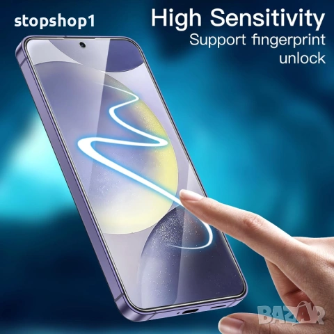 JETech Протектор за екран за Samsung Galaxy S24+ / S24 Plus 5G 6.7-инчов, закалено стъклено фолио, с, снимка 4 - Фолия, протектори - 53827255