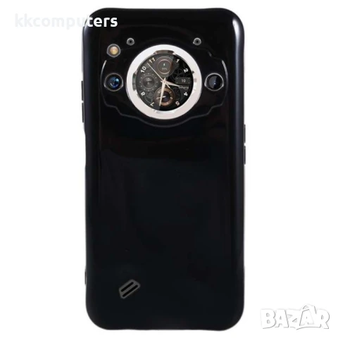 Гъвкав TPU Калъф + Скрийн Протектор за Unihertz TickTock S – Прозрачен / Черен