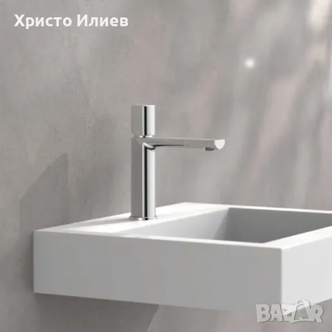 Смесител за мивка със сифон Дизайнерски Луксозен внос от Германия Хром, снимка 8 - Смесители - 49270896