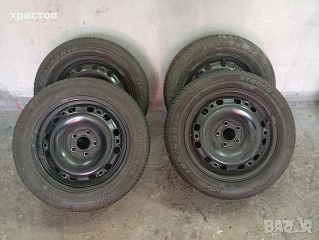 Продавам железни джанти 5х100 с Летни гуми Дот 2022 година
