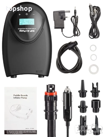 Нова електрическа SUP помпа DEERFAMY 15000 mAh, 20 PSI, акумулаторна, за SUP, бързо зареждане ..., снимка 6 - Друга електроника - 52077859