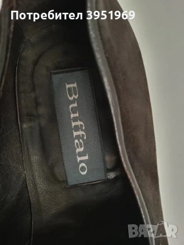 Велурени мъжки мокасини buffalo 42 номер, снимка 2 - Официални обувки - 53287992