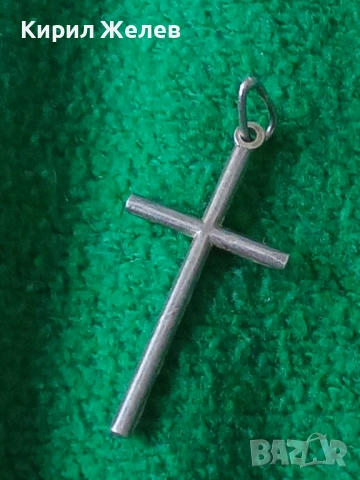 Старо сребърно кръстче 41173, снимка 2 - Колиета, медальони, синджири - 52358813