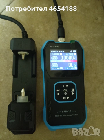 Уред за измерване вътрешното съпротивление на литиево йонни батерии, снимка 2 - Друга електроника - 54021759