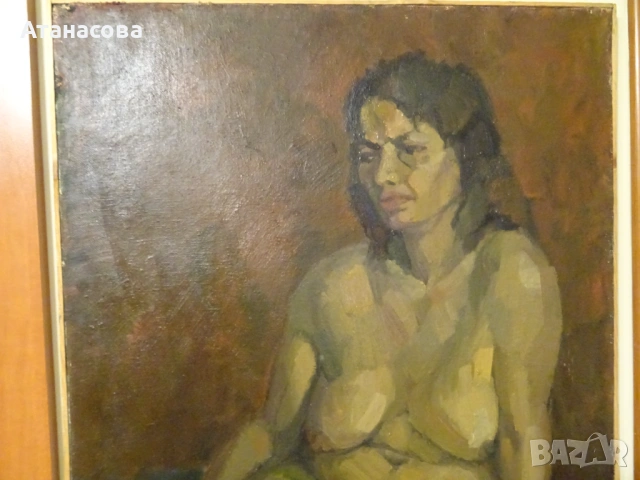 Авторска картина модел "Голо тяло" масло 70-те г, снимка 3 - Картини - 54152562