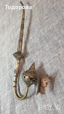 Средно голяма азиатска лула за опиум, снимка 3 - Антикварни и старинни предмети - 54012690