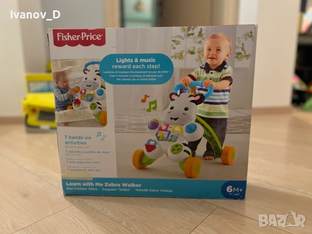 Образователна проходилка Fisher Price Learn With Me Zebra, снимка 4 - Проходилки - 53698537
