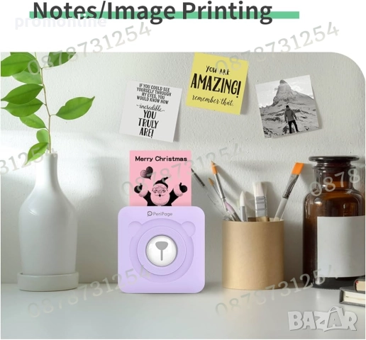 Мини Преносим Принтер за Печат с Безжична Връзка, Bluetooth, Android, снимка 7 - Принтери, копири, скенери - 52596518