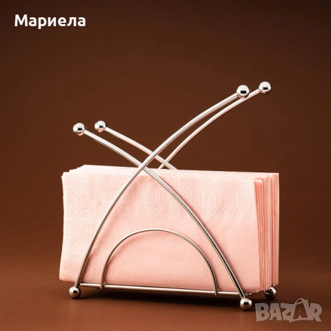 Поставка за салфетки от неръждаема стомана, снимка 3 - Други стоки за дома - 53875292