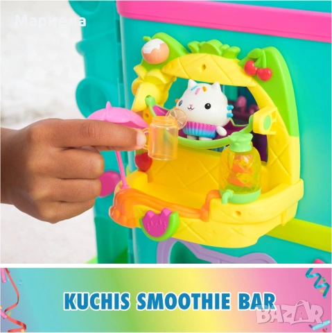 DREAMWORKS GABBY'S DOLLHOUSE - Комплект за игра на балкона Kuchis Juice Bar, снимка 4 - Други - 53888968